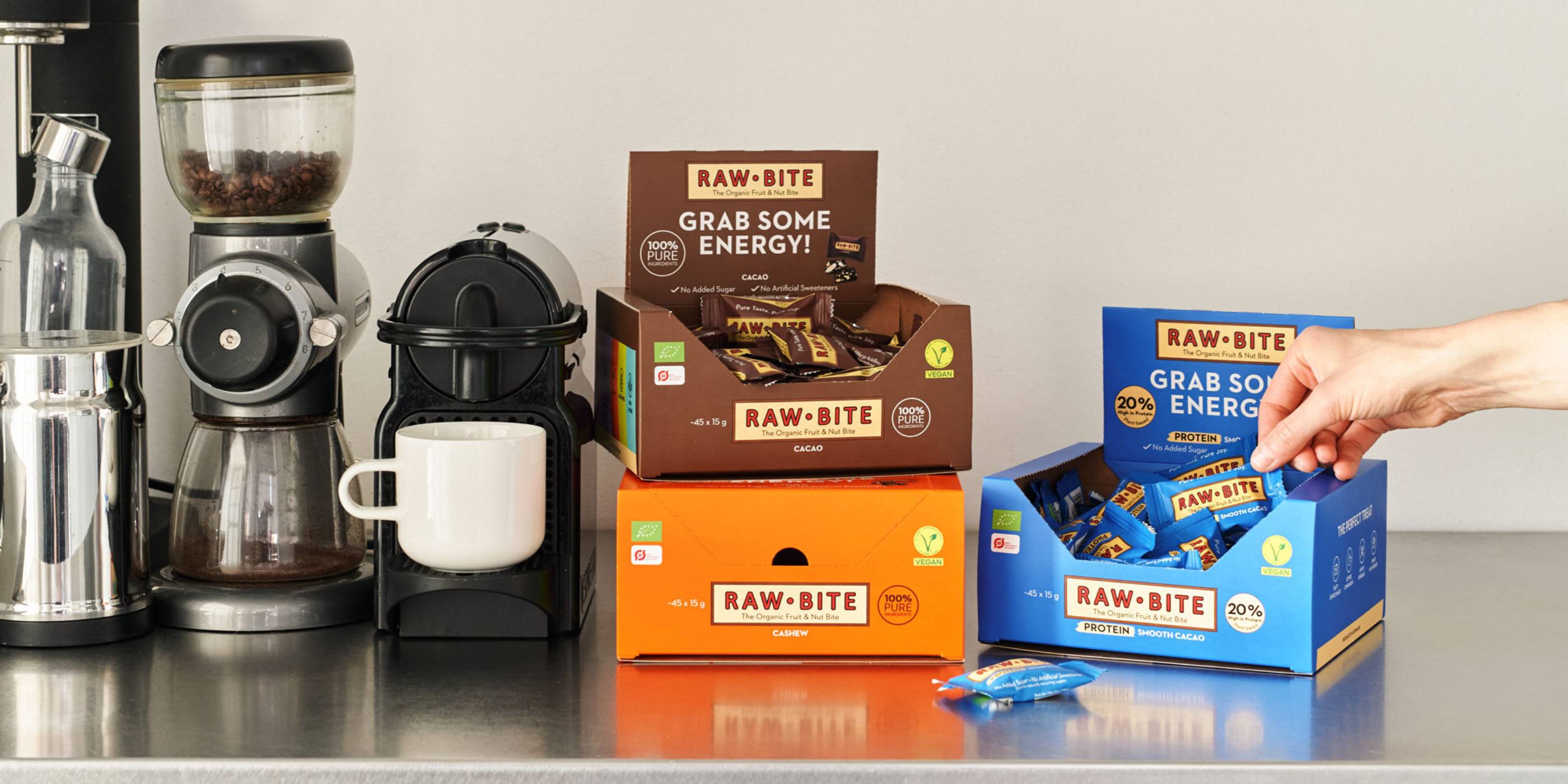 RAWBIT Office Boxes ved kaffemaskinen