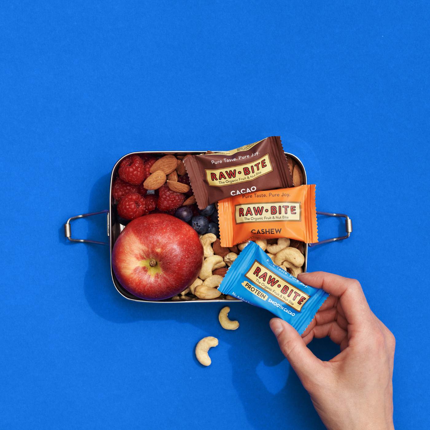 Snack-låda met mini RAWBITE och snacks