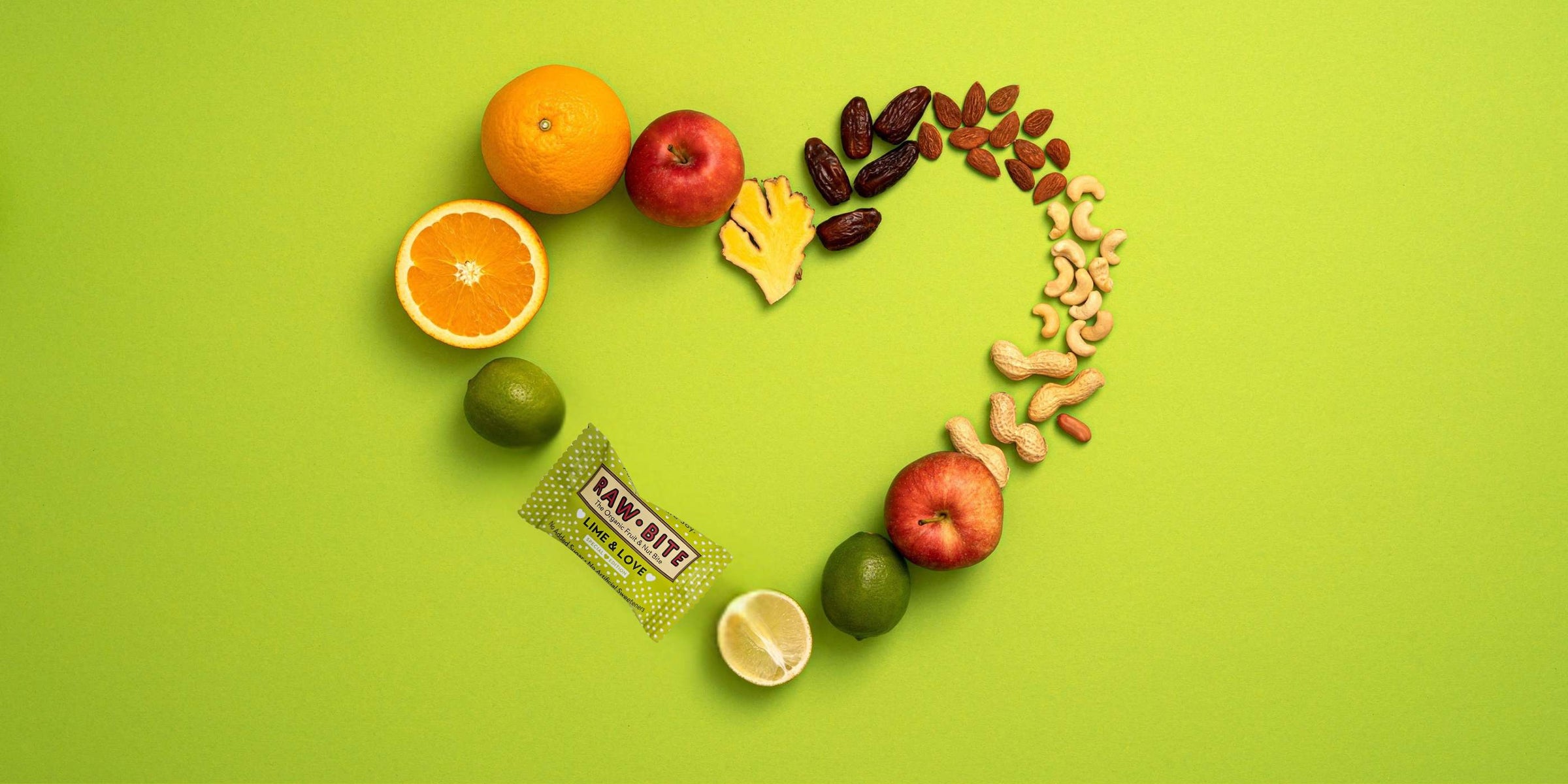 RAWBITE Lime mini Heart