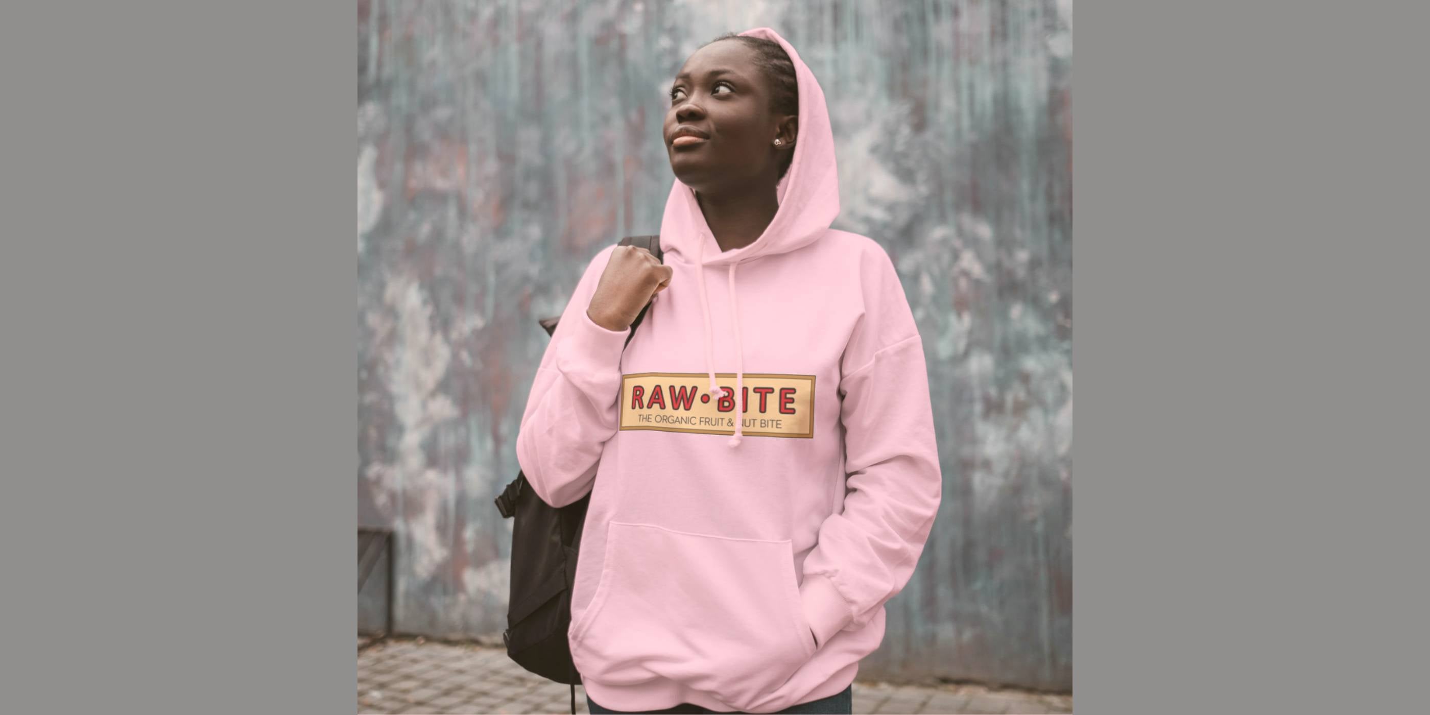 RAWBITE pink hoodie